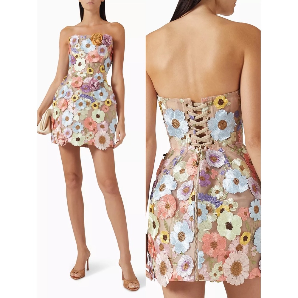 NWT Bronx and Banco Bouquet Maraya Mini Dress $750 - Size 2 / XS - Picture 8 of 16